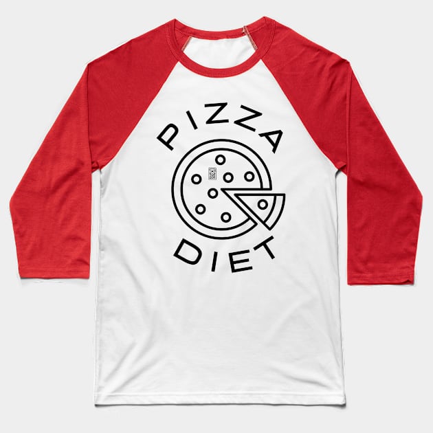 Pizza Diet Baseball T-Shirt by JSnipe